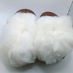 Unisex Warm Winter Slippers Alpaca Leather W - 11 and M 10